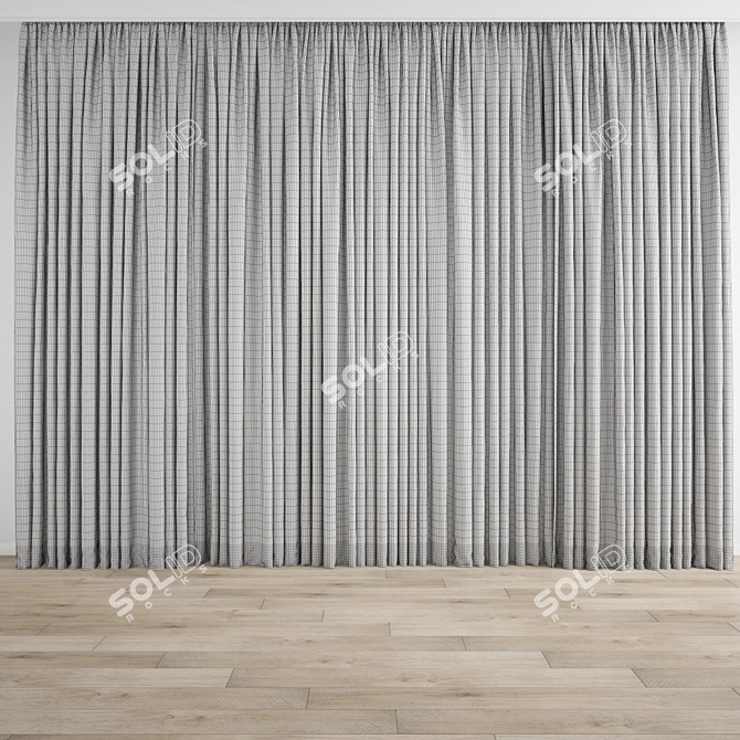 Detailed 3D Curtain Model Archive 3D model image 2