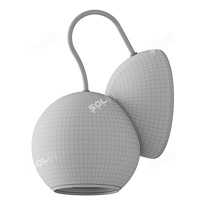 Modern Metal Sconce Light 3D model image 4