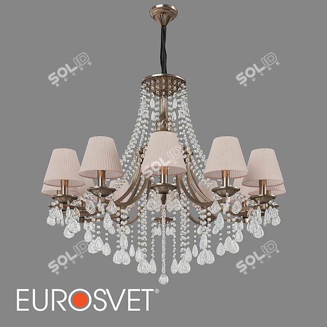 Bogate's Liguria Crystal Chandelier 3D model image 1