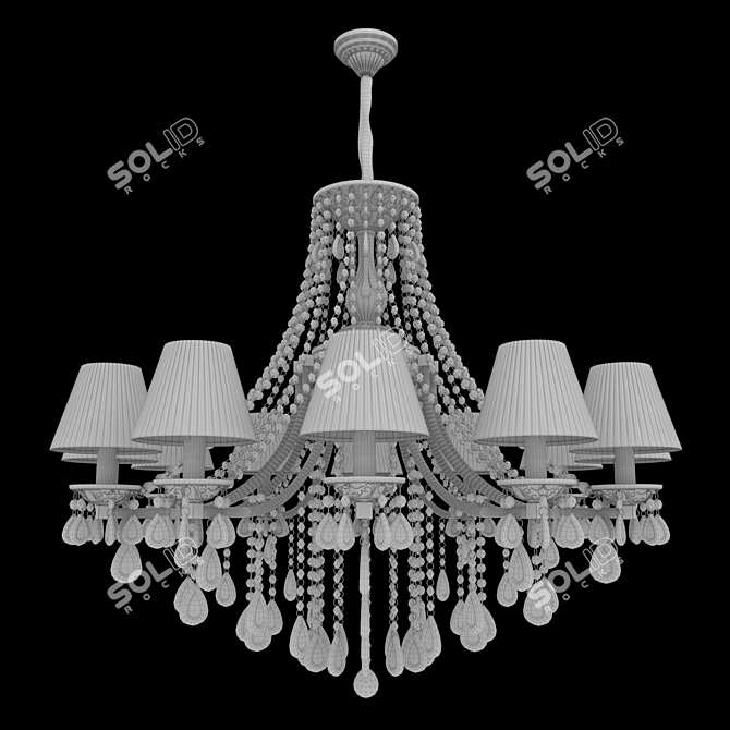 Bogate's Liguria Crystal Chandelier 3D model image 2
