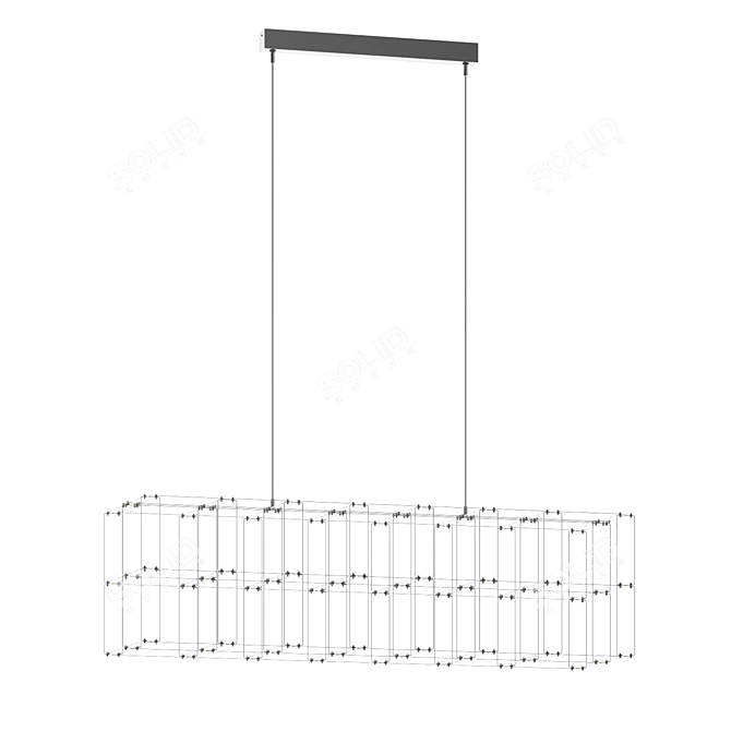 Modern Frontera Chandelier, Versatile Lighting 3D model image 1
