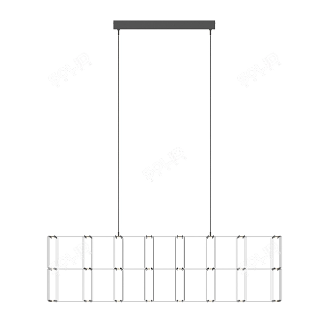 Modern Frontera Chandelier, Versatile Lighting 3D model image 2