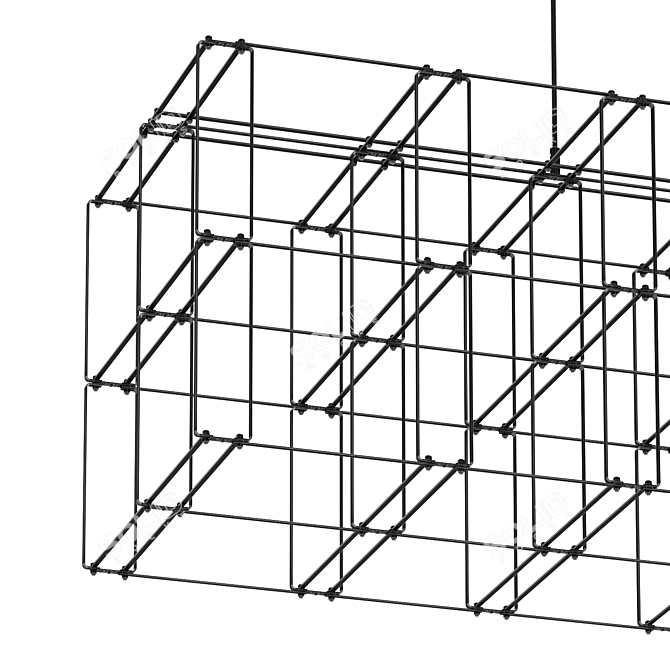 Modern Frontera Chandelier, Versatile Lighting 3D model image 5