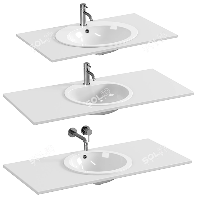  Sleek Alape Drop-in Washbasins 3D model image 1