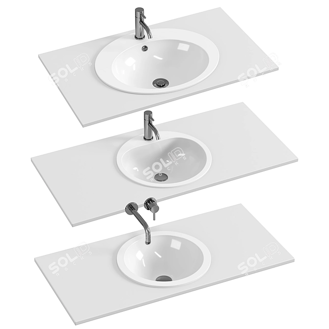  Sleek Alape Drop-in Washbasins 3D model image 2