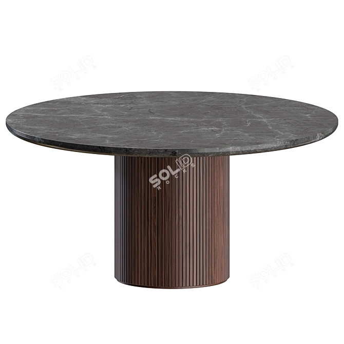 Gubi Moon Dining Set - Marble Top 3D model image 5