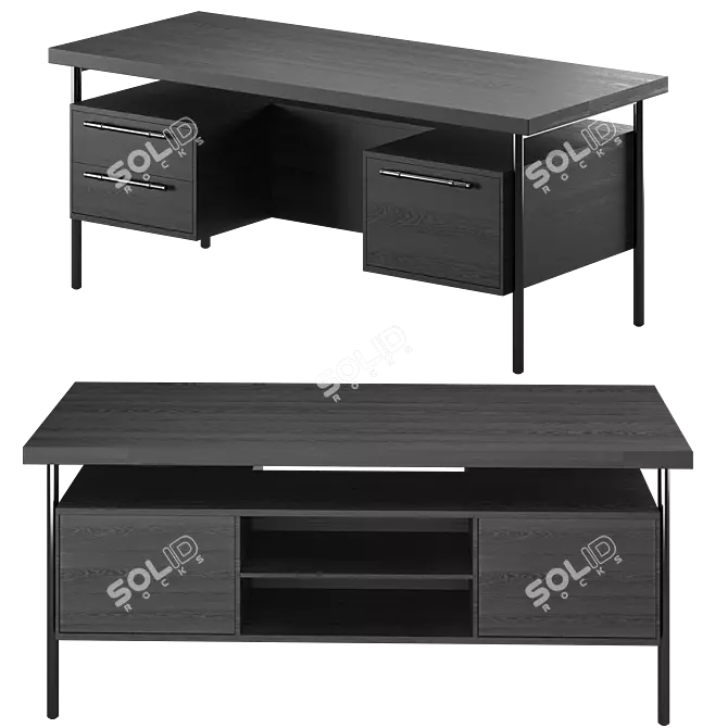 Sullivan Executive Desk Set 3D model image 1