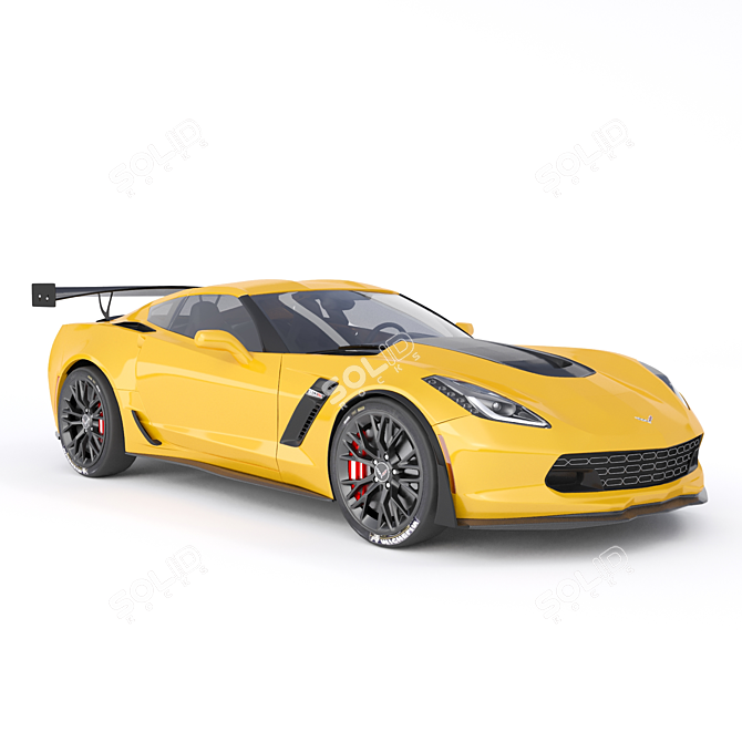 C7R 2015 Corvette Racecar Optimal 3D model image 1