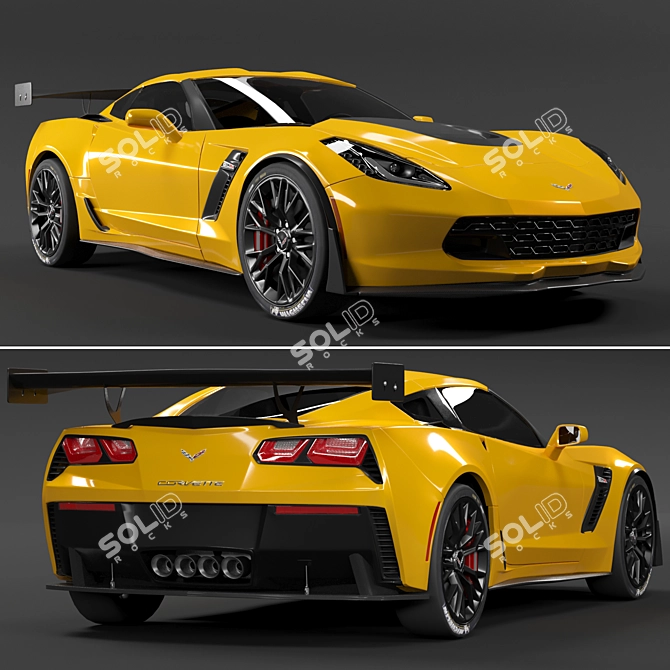 C7R 2015 Corvette Racecar Optimal 3D model image 2