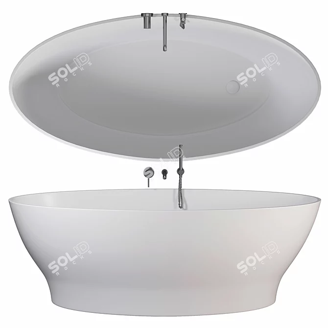 Elegant Lusso Calice Bath Fixture 3D model image 1