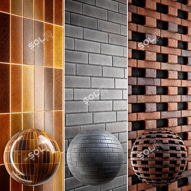 Brick 4K PBR Materials Pack 3D model image 1