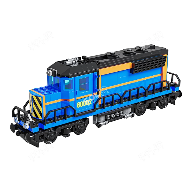 Train Lego Loco 3D Model 3D model image 2