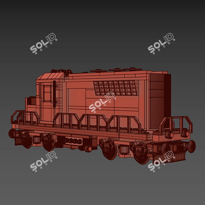 Train Lego Loco 3D Model 3D model image 7