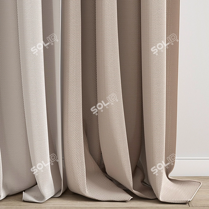 Detailed Curtain 3D Model Archive 3D model image 2