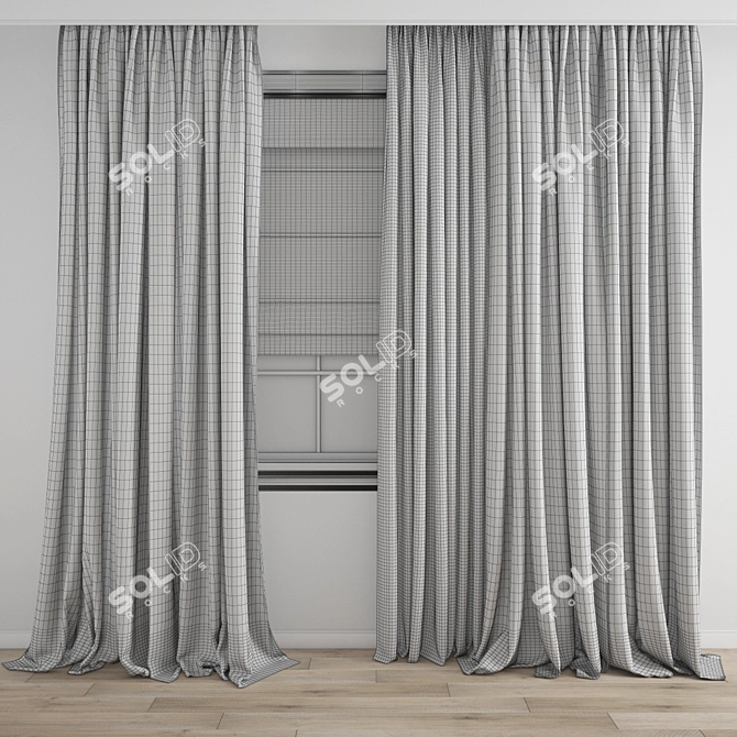 Detailed Curtain 3D Model Archive 3D model image 3