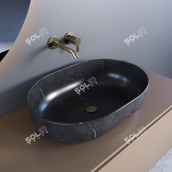 Modern Bathroom Furniture Set 02 3D model image 2