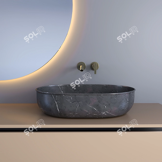 Modern Bathroom Furniture Set 02 3D model image 4