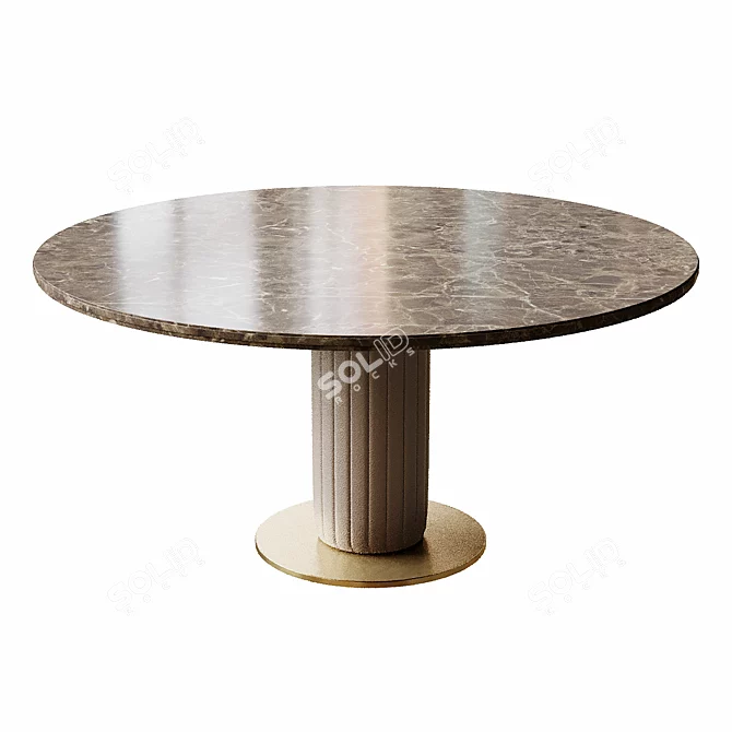 Elegant Byron Round & Rectangular Tables 3D model image 1