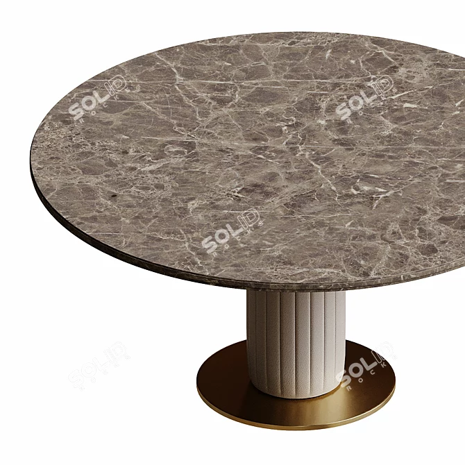 Elegant Byron Round & Rectangular Tables 3D model image 3