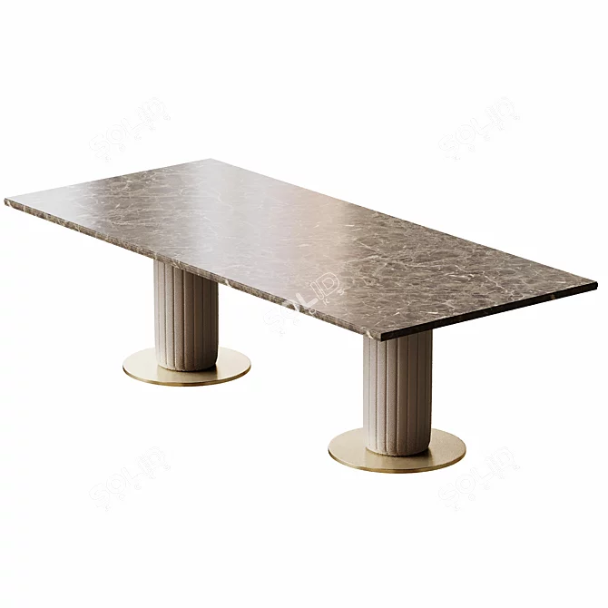 Elegant Byron Round & Rectangular Tables 3D model image 4