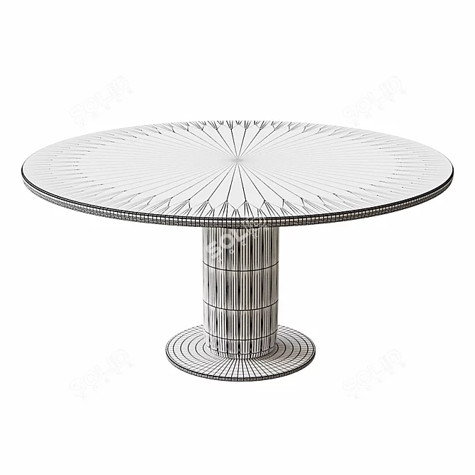 Elegant Byron Round & Rectangular Tables 3D model image 5