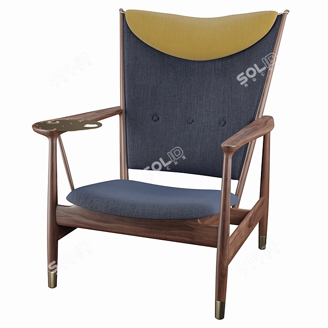 Premium Whisky Lounge Chair 3D model image 2