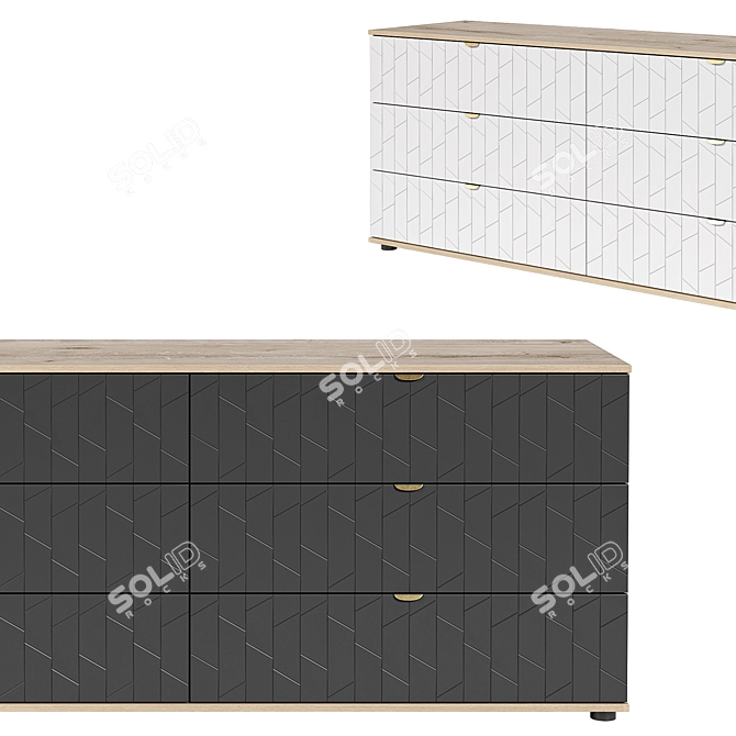 Monblan Angle Set of Dressers 3D model image 5