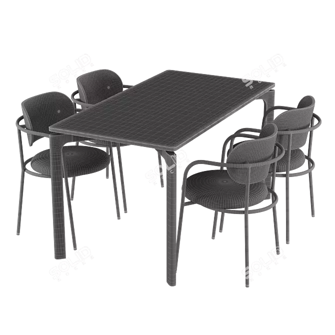 Modish Eclipse Chair & Nicola Table 3D model image 8