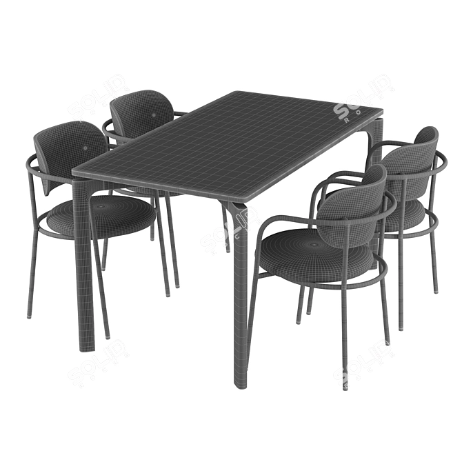 Modish Eclipse Chair & Nicola Table 3D model image 11