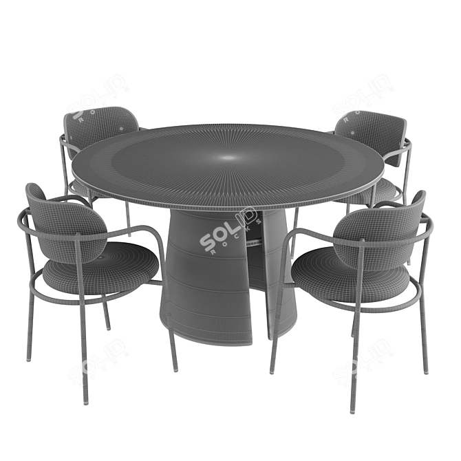 Timeless Elegance Duo: Eclipse Chair & Cep Table 3D model image 6