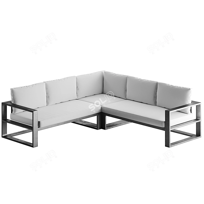 Modern Quantum Sectional Sofa Model 3D model image 3