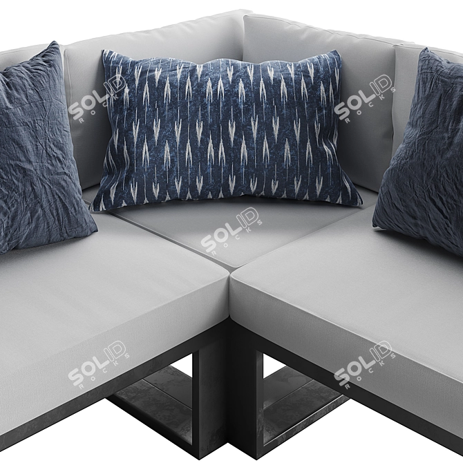 Modern Quantum Sectional Sofa Model 3D model image 5