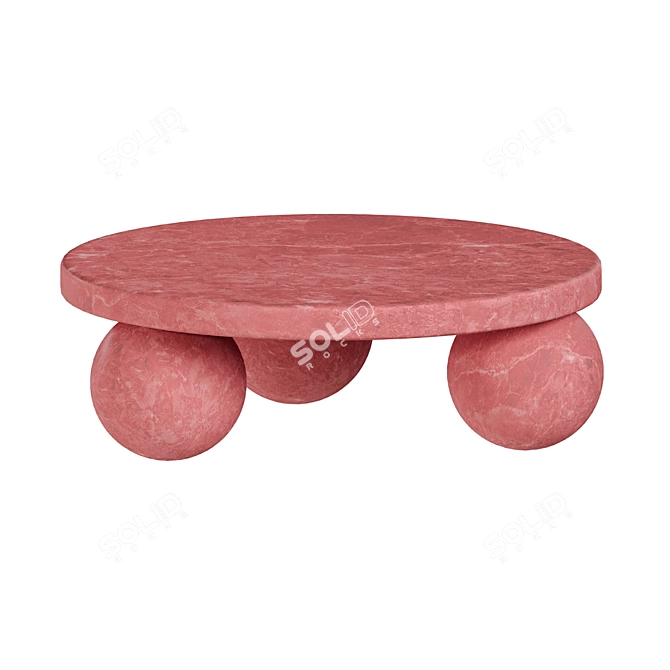 Marble Sphere Coffee Table 3D model image 2