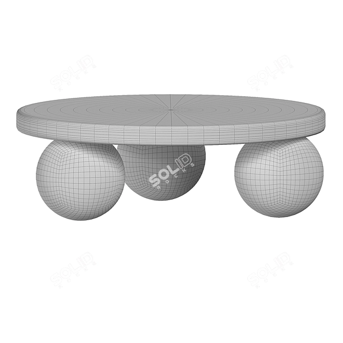 Marble Sphere Coffee Table 3D model image 4