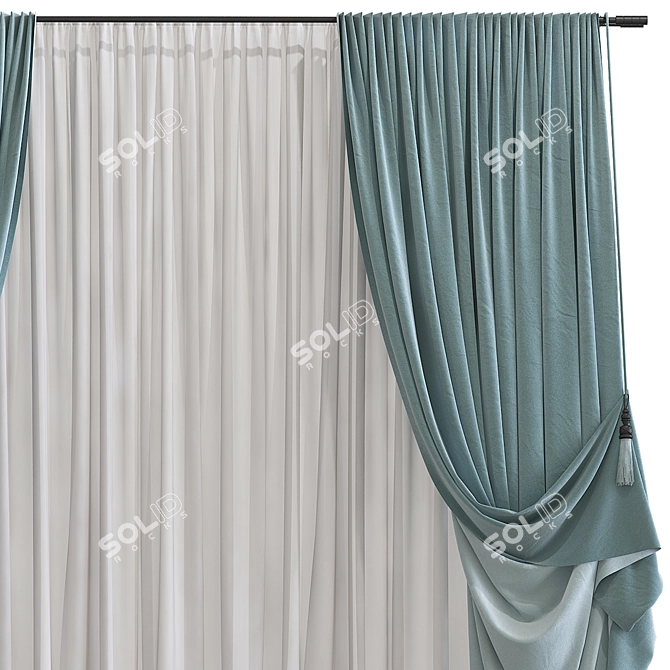  Folding Topology Curtain Panels 3D model image 3