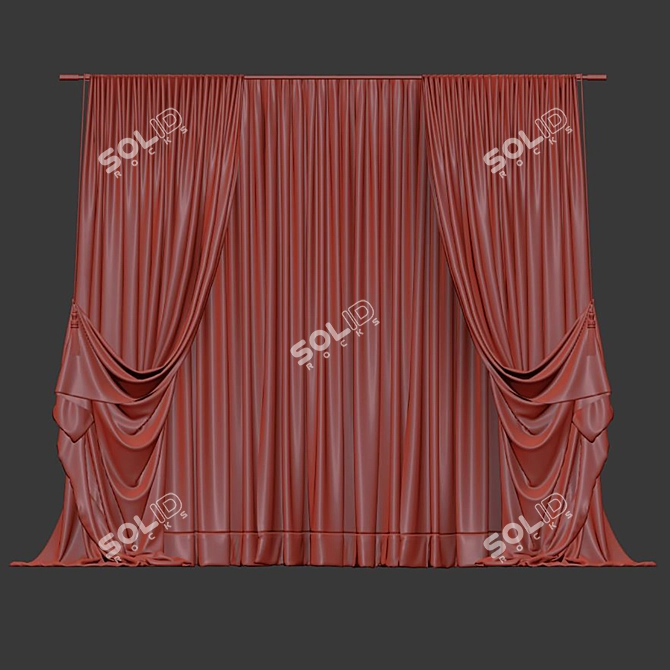  Folding Topology Curtain Panels 3D model image 4