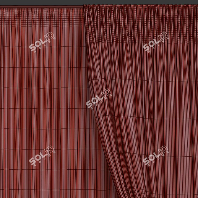  Folding Topology Curtain Panels 3D model image 5