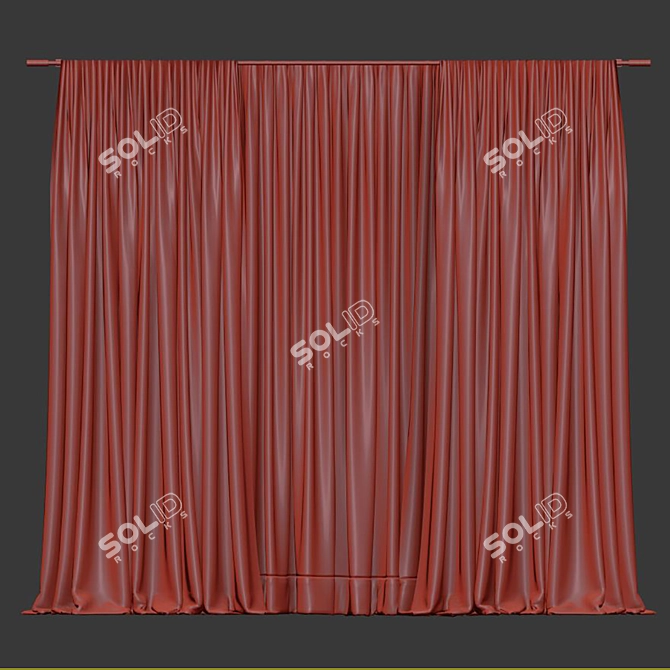 Swirl Mesh Curtain Design 3D model image 4