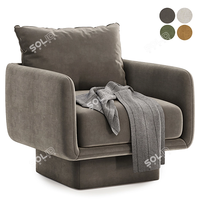 Stylish Lilas Sofa Collection, 4 Colors 3D model image 4