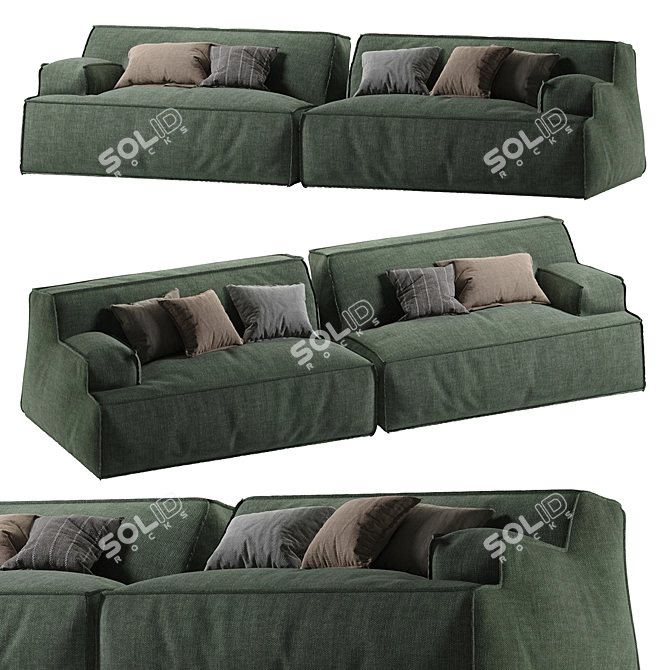 Baxter Damasco Sofa 2013 Model 3D model image 1