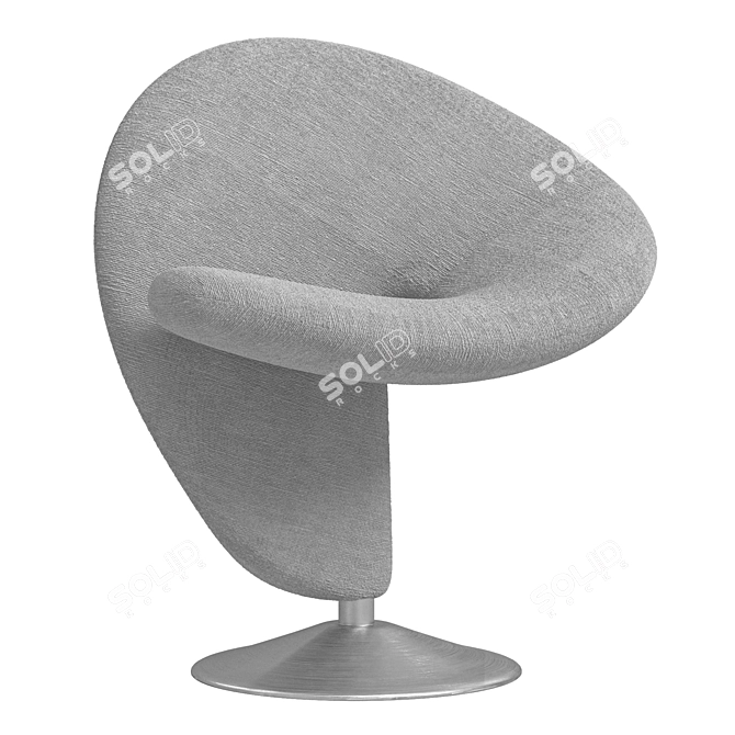 Swivel Wool Blend Accent Chair 3D model image 5