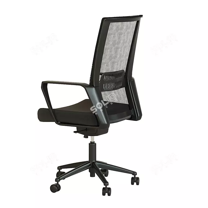 Executive Ergonomic Office Chair Black 3D model image 2