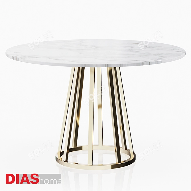 Luxury Marble Dining Table 3D model image 5