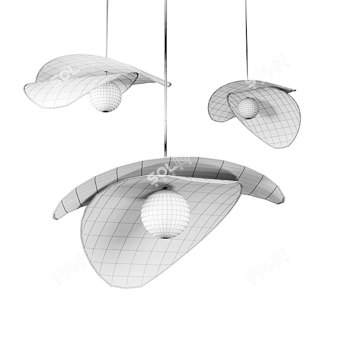  Crystal Glass LED Pendant 3D model image 3