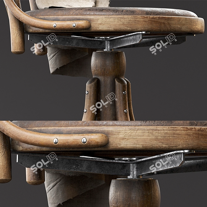 Rotating Upholstered Lounge Chair 3D model image 5