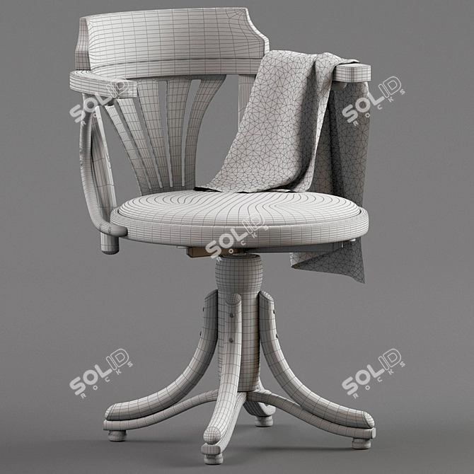 Rotating Upholstered Lounge Chair 3D model image 7