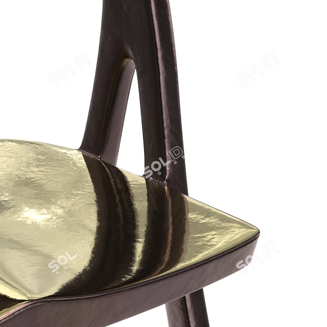 Bronze Japanese Patina Chair Art 3D model image 3