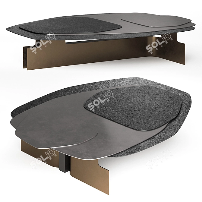 Enne Stone Coffee Table: Contemporary Design 3D model image 2