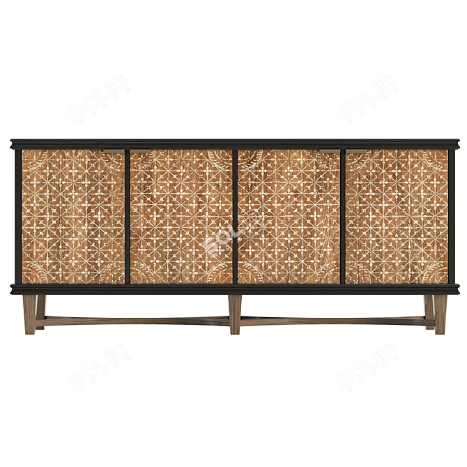 Modern Chelsea Media Console, Realistic 3D Model 3D model image 2