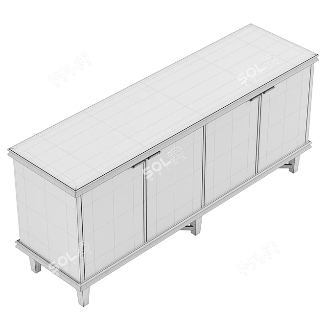 Modern Chelsea Media Console, Realistic 3D Model 3D model image 6